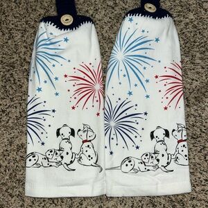 101 Dalmatians 4th of July Kitchen Towels